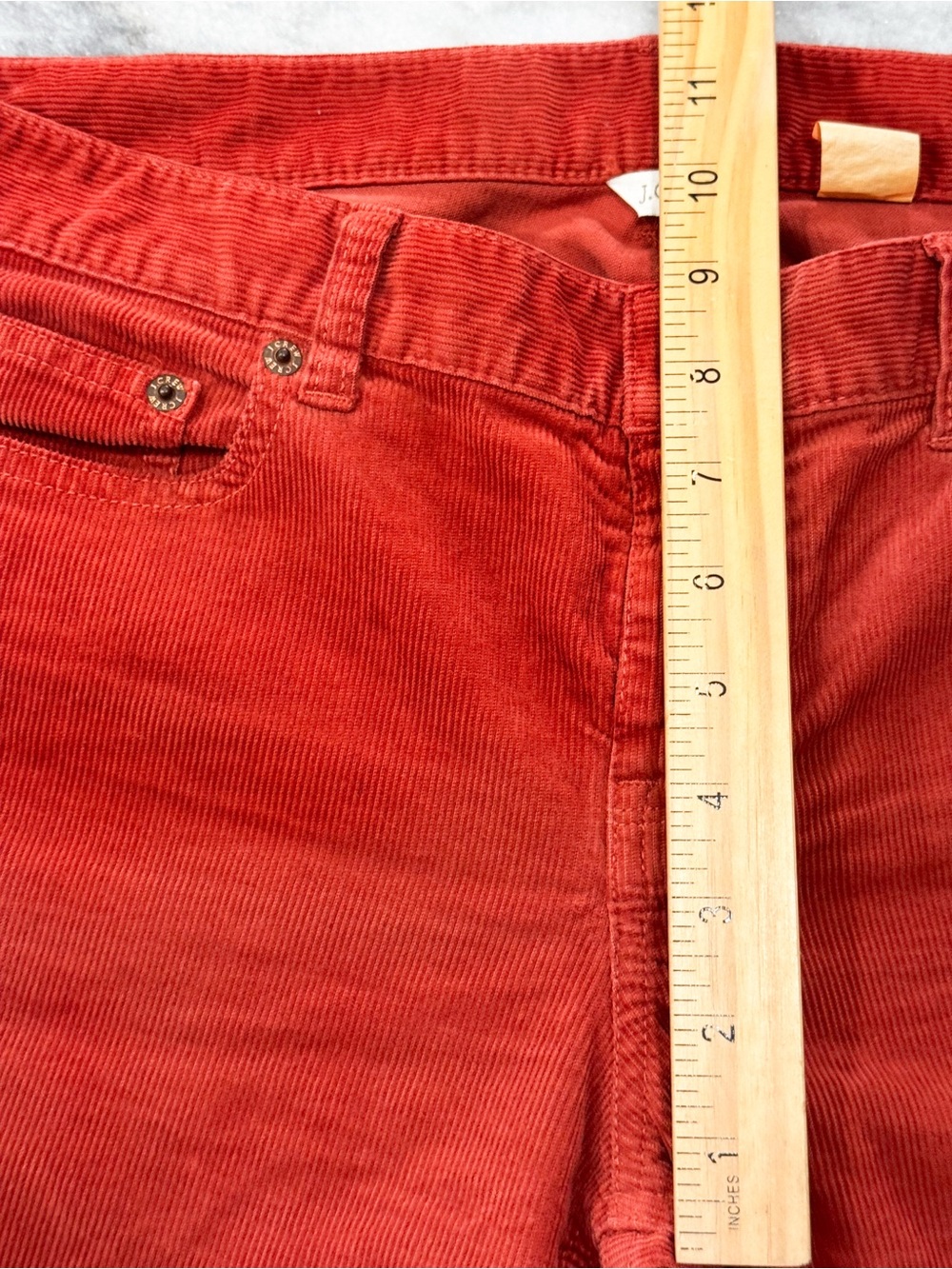 J. Crew Women's Rust Red Skinny Corduroy Pants City Fit Sz 30 - Picture 4 of 6